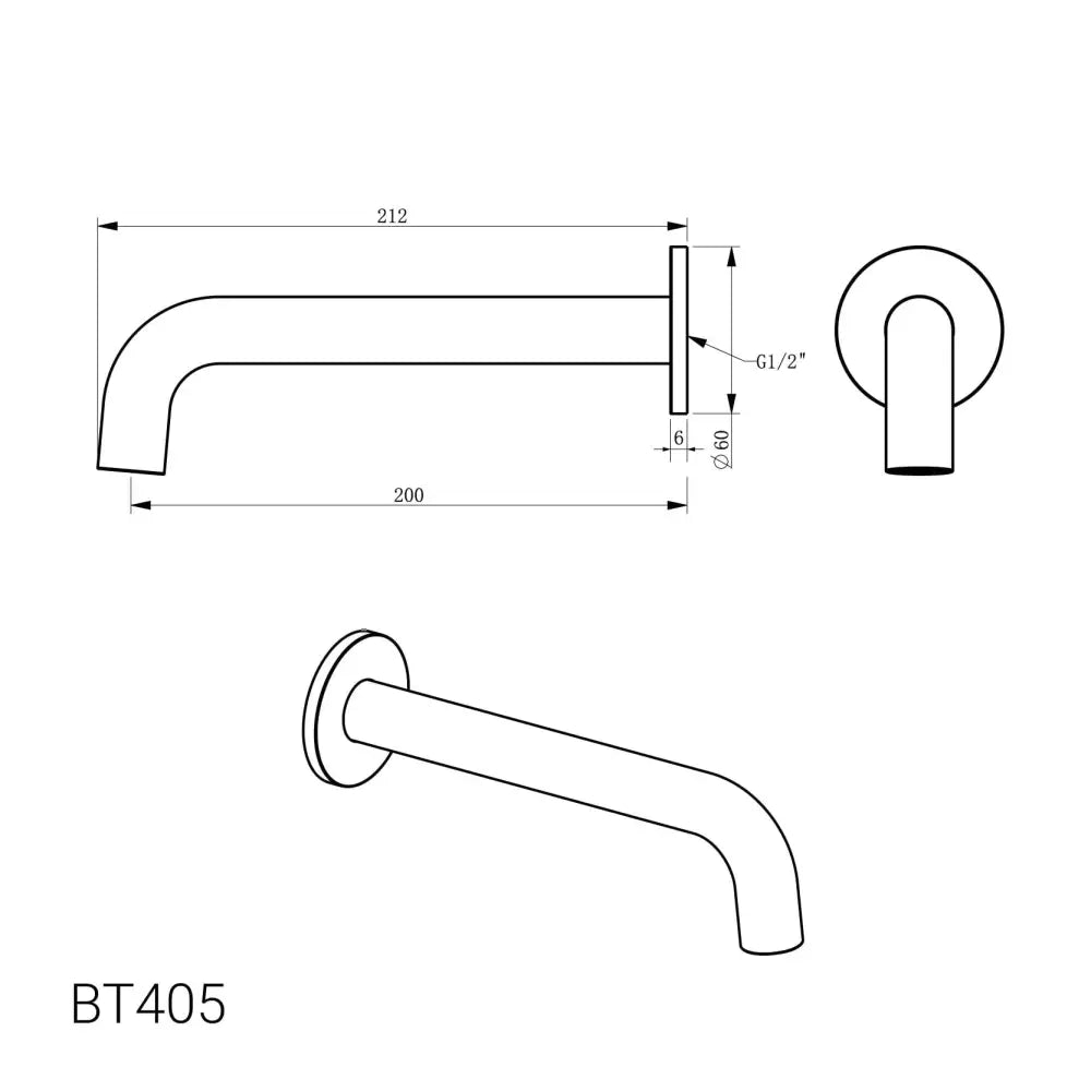 Clearance - COMO Bath Spout Matte Black - Tapware