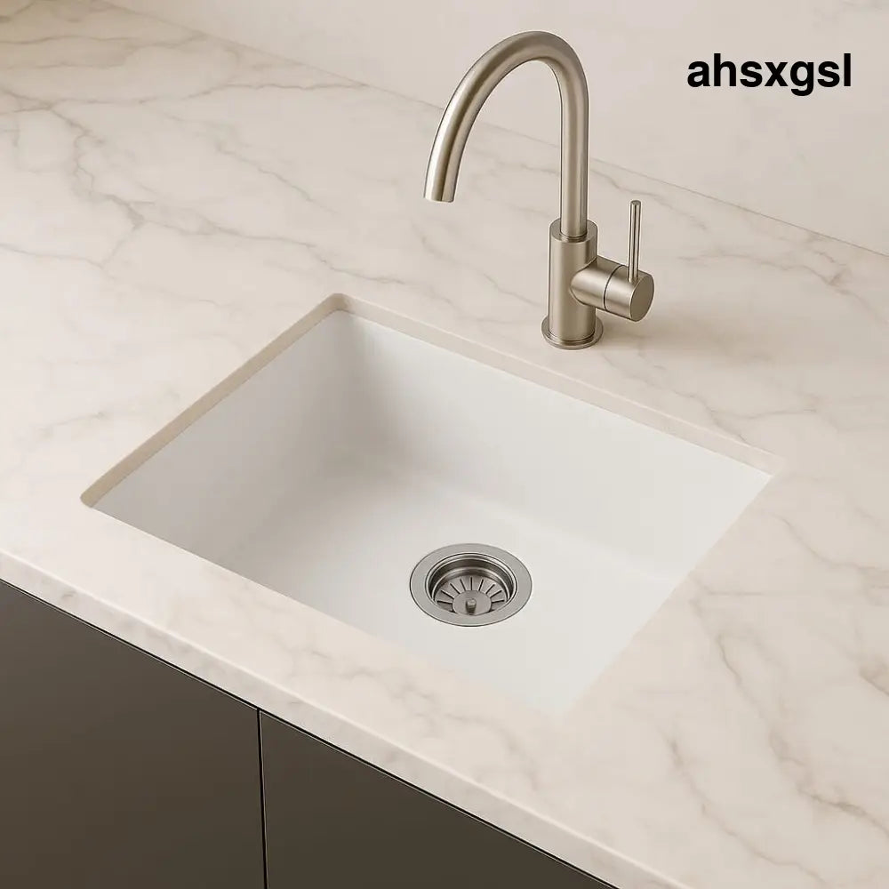CLIO Granite White Kitchen Sink 550x450 Single Bowl - Sinks