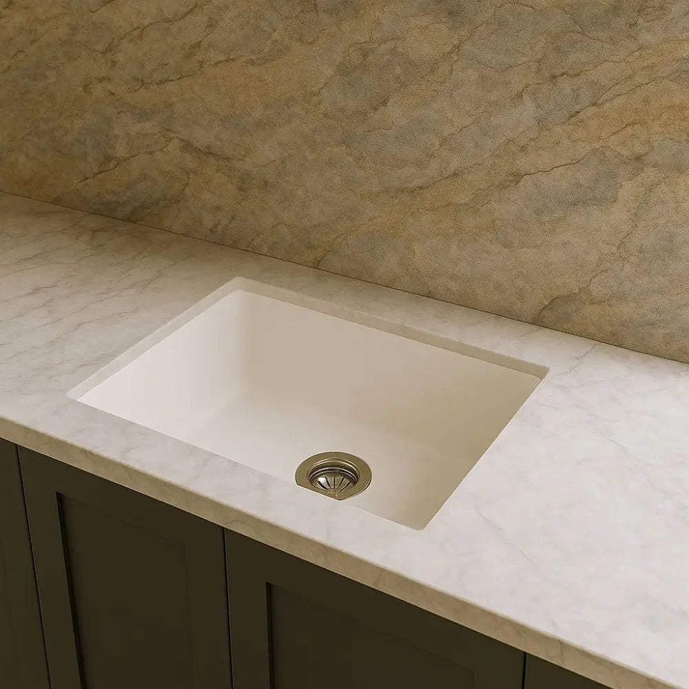 CLIO Granite White Kitchen Sink 650x450 Single Bowl - Sinks