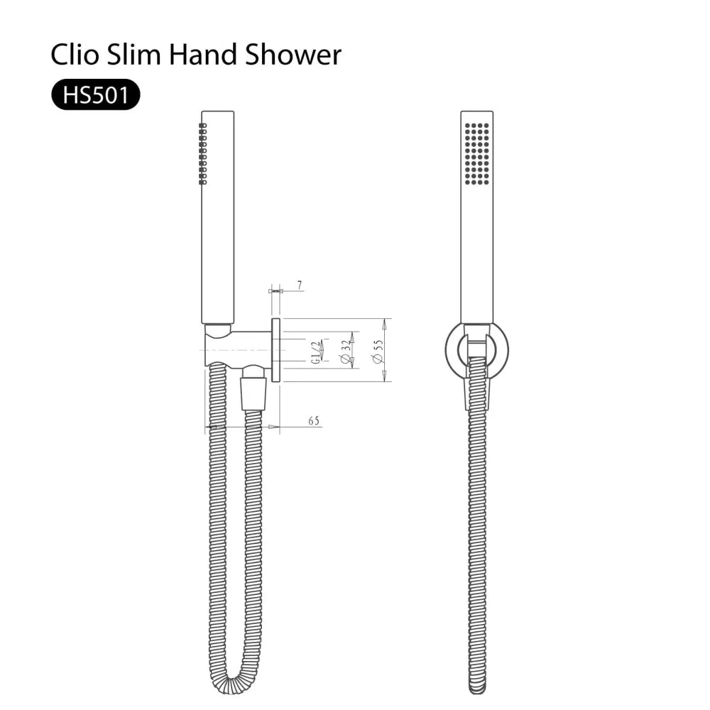 CLIO Slim Hand Shower Brushed Nickel - Showers