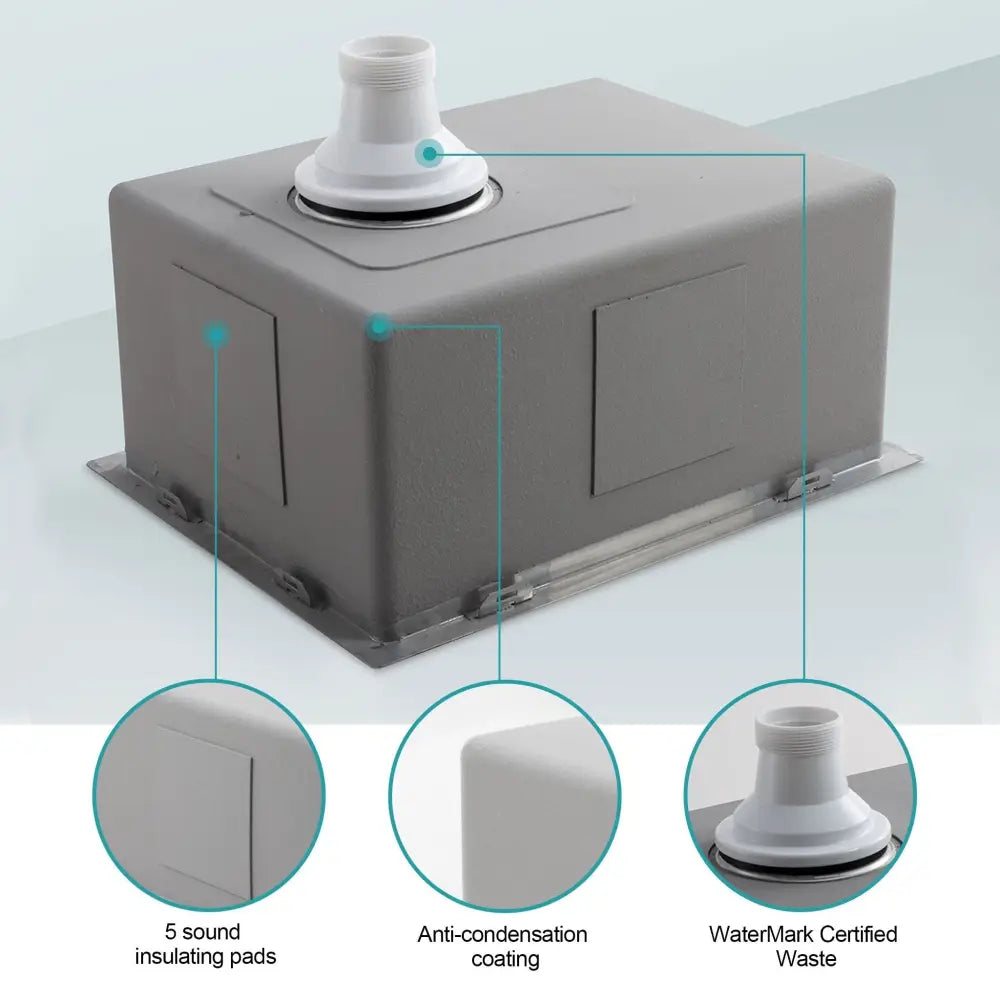 ULTIMO 1.5mm 340W x 450D Single Bowl Square Sink - SSD3445 - Sinks